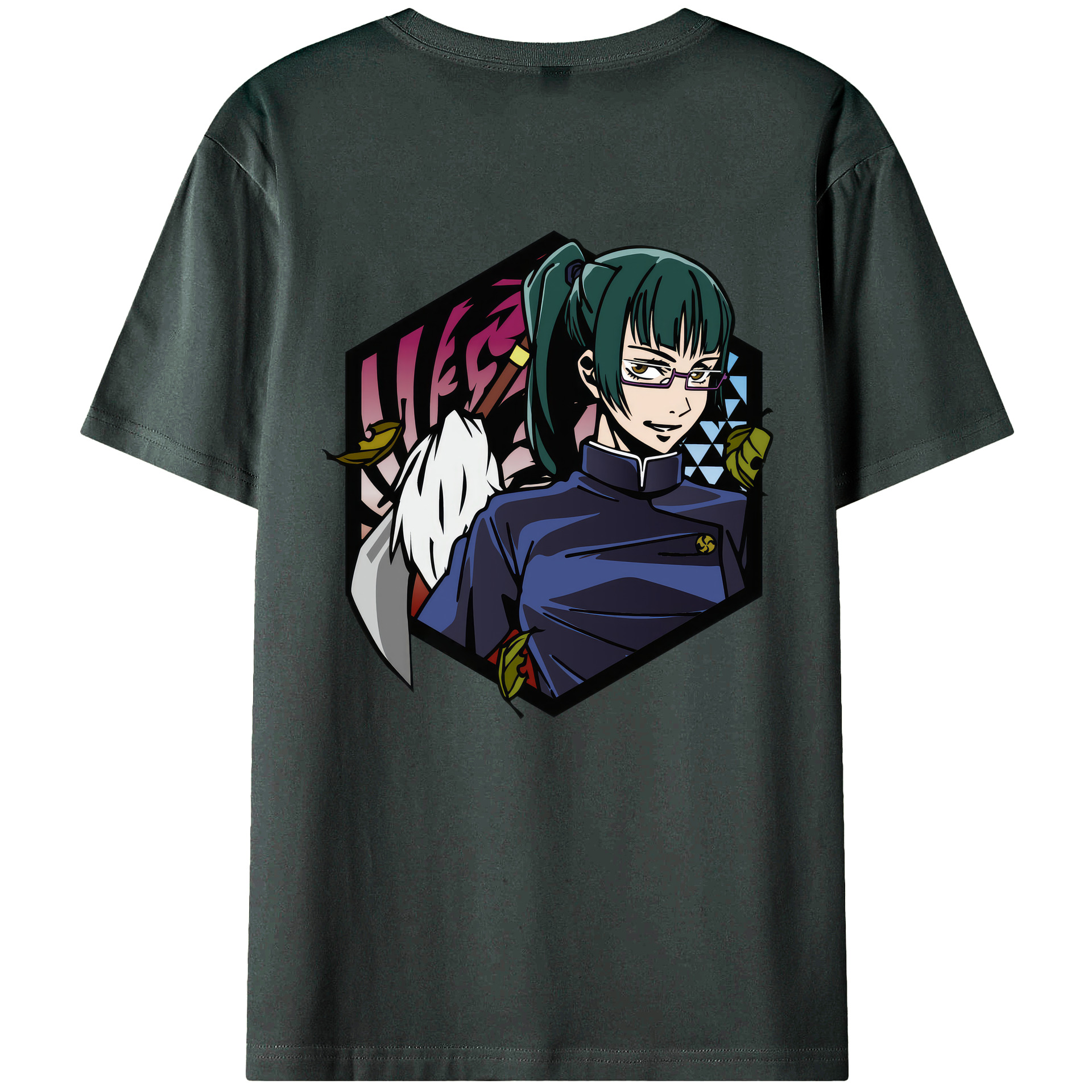 （画像用） 呪術廻戦 Jujutsu Kaisen 綿100％ メンズ半袖Tシャツ（バックプリント） 通気性